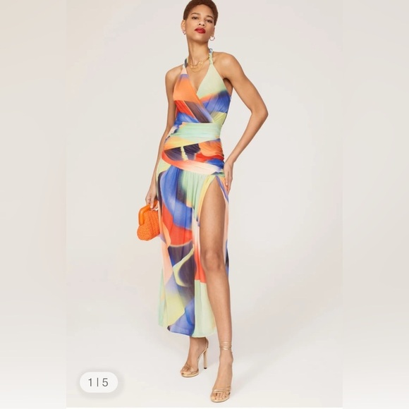 Nicholas Bristol Multicolor Halter Dress size 8 - Picture 1 of 15